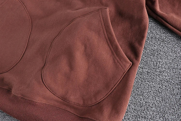 Heavy cashmere half zipper sweater men's hooded autumn and winter thick warm niche senior coat men